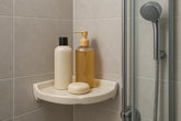 Almond Glazed Ceramic Bathroom Accessory (Large Size Corner Shower)